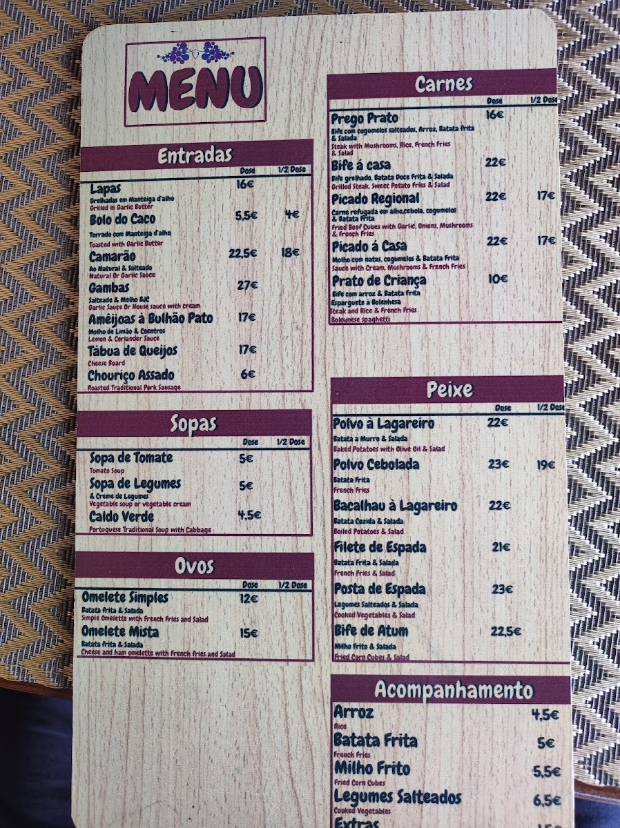 Menu João Do Cabeço Restaurant-4