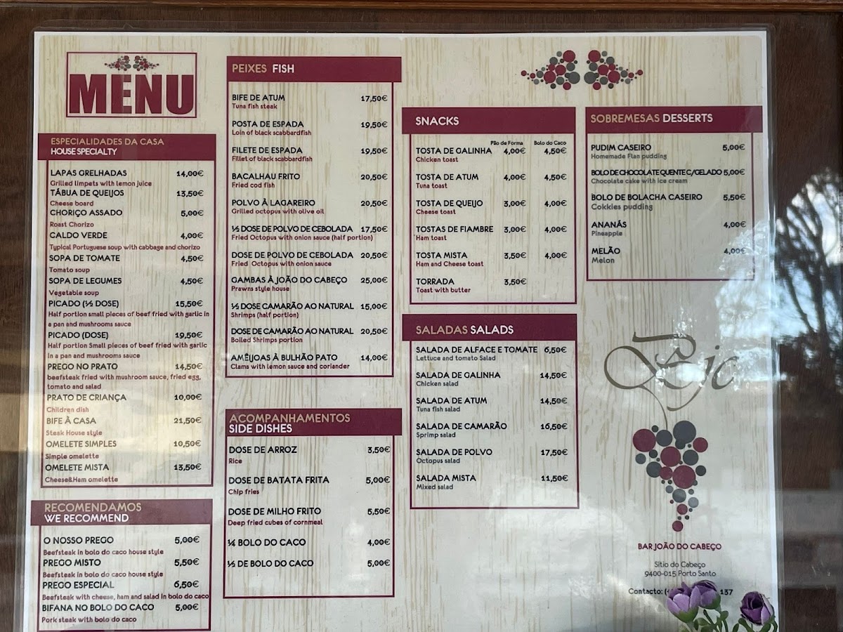 Menu João Do Cabeço Restaurant-9